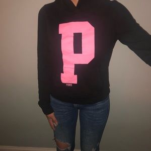 Pink Victoria’s Secret Block Letter P Hoodie